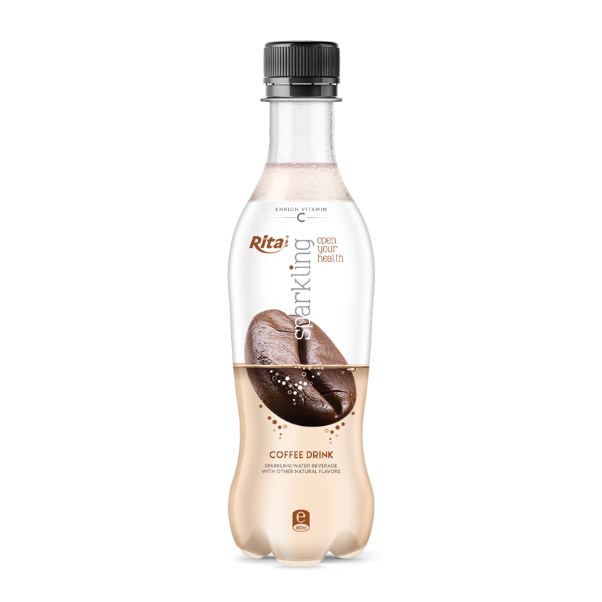 400ml Pet bottle sparkling coffee flavor water drink